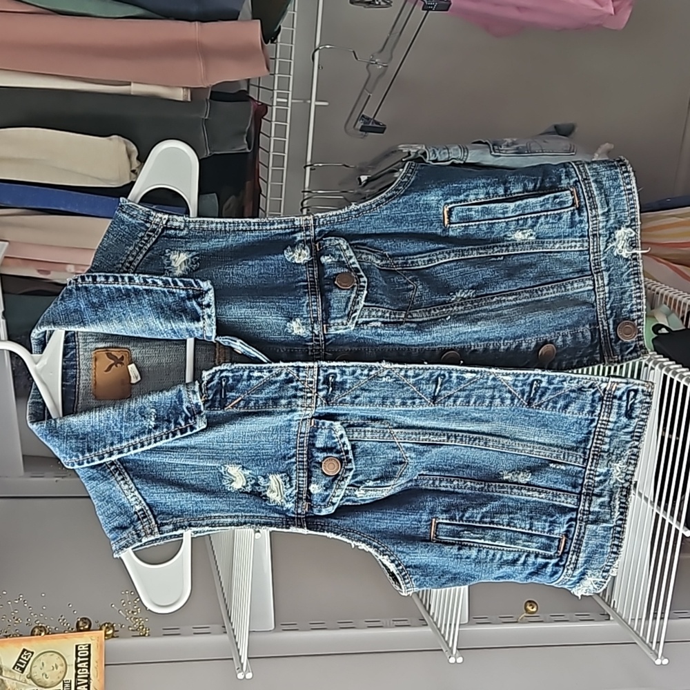 American Eagle Denim Vest